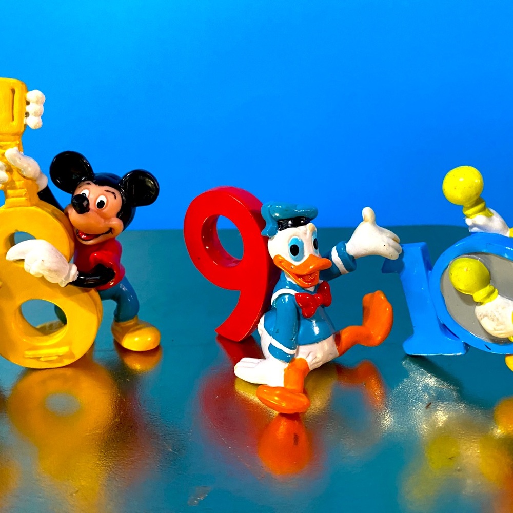 WALT DISNEY VTG 80’s MICKEY PLUTO GOOFY DONALD DUCK w/NUMBERS APPLAUSE PVC TOYS - Picture 8 of 13